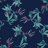 Monica Floral Print Jersey Top Navy