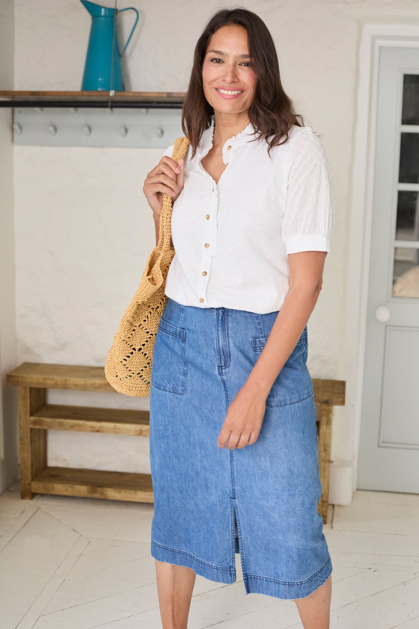 Ceris Broiderie Sleeve Blouse – Lily Me