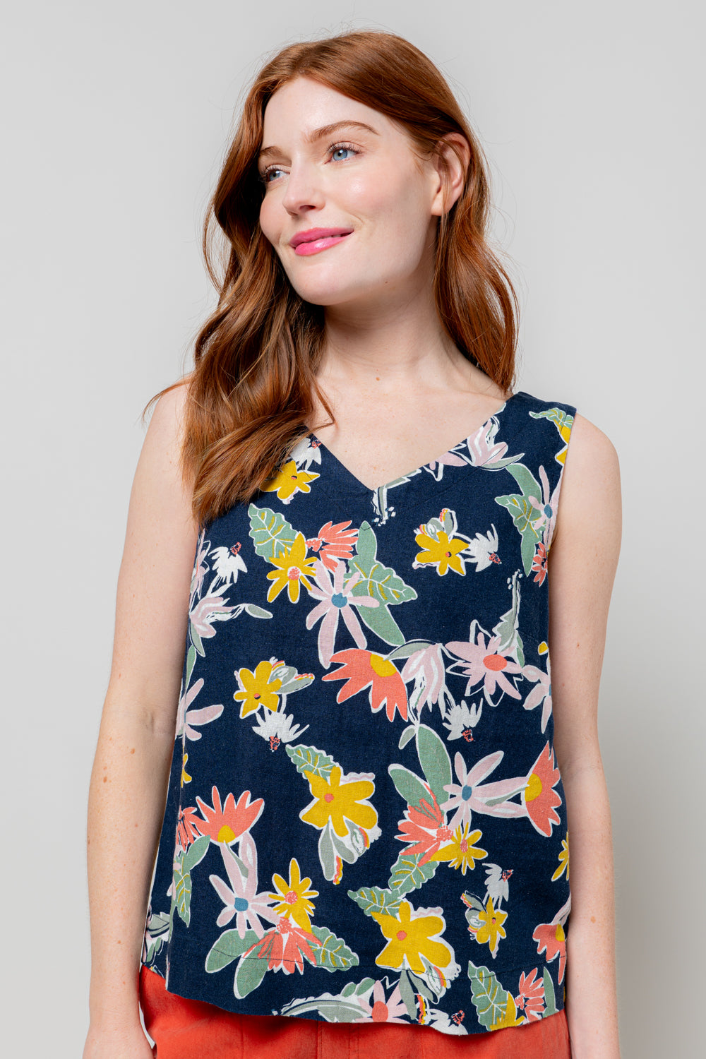 thumbnail image 2 of Women Casual Halter Neck Loose Sleeveless Cotton Lnen Tank Top | Lnen Clothes, Clothes, Loose Vest 2 of 10