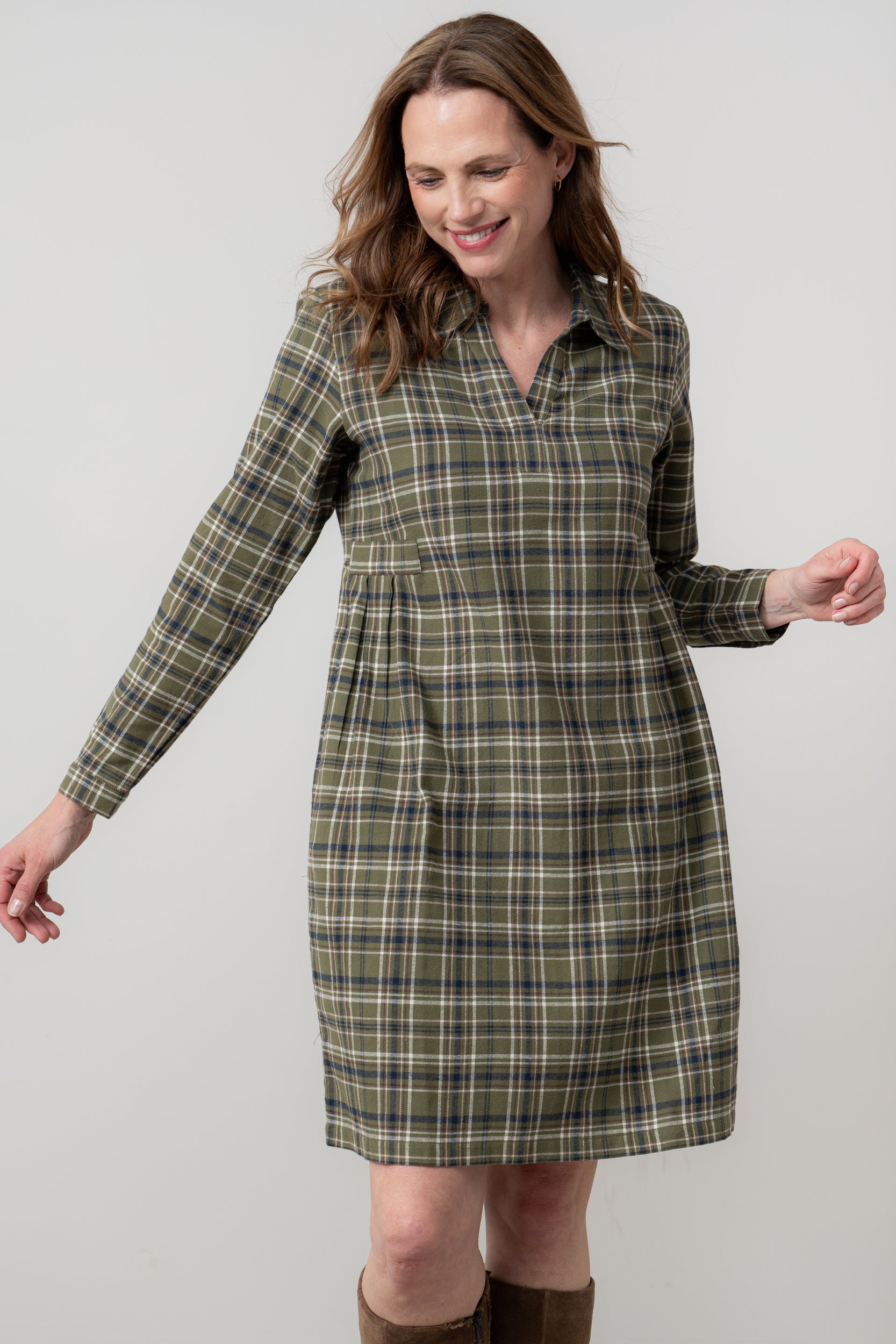 Plaid Tartan Shirt Dress Emma Organic Brushed Cotton Shift Dress Multi Lily Me Plaid Tartan Shirt Dress Emma Organic Brushed Cotton Shift Dress Multi Lily Me