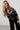Kit Ruffle Satin Blouse Black