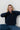 Elspeth Cable Knit High Neck Jumper Navy