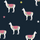 Laughing Llama Bamboo Socks Navy