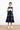 Twirl Block Print Geo Navy Dress