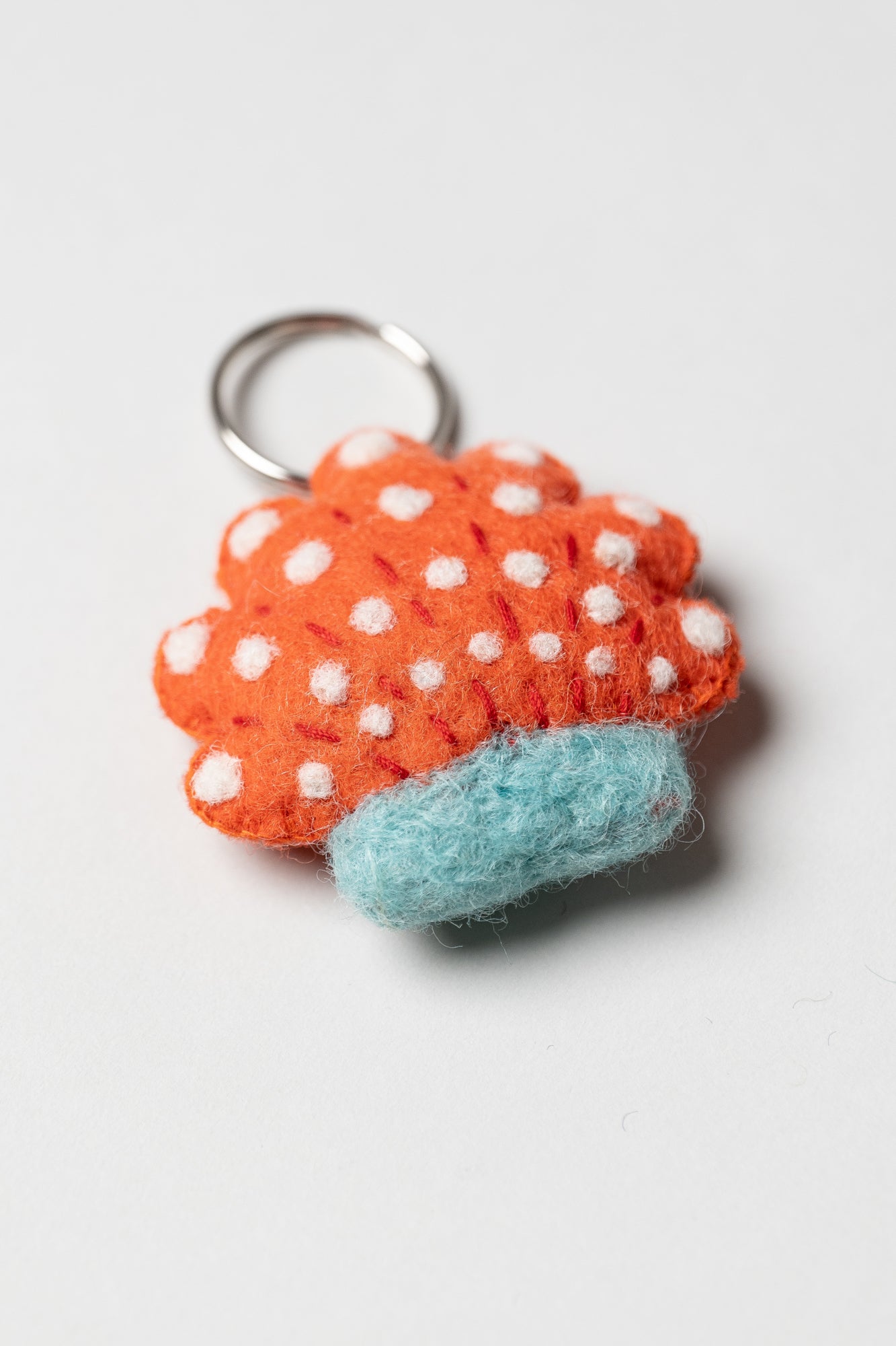 Sea Shell Felt Keyring