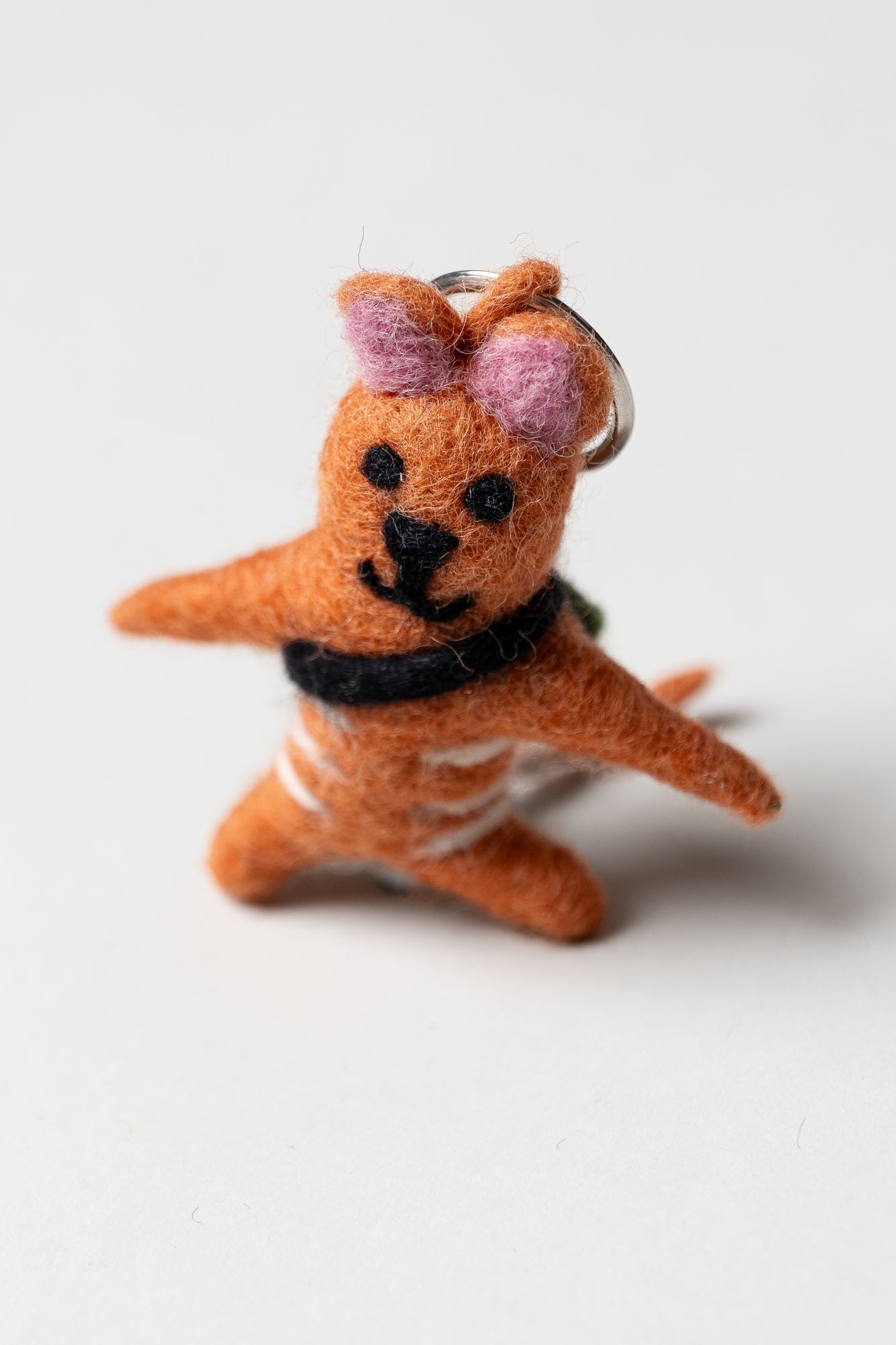 Yoga Cat Felt Keyring