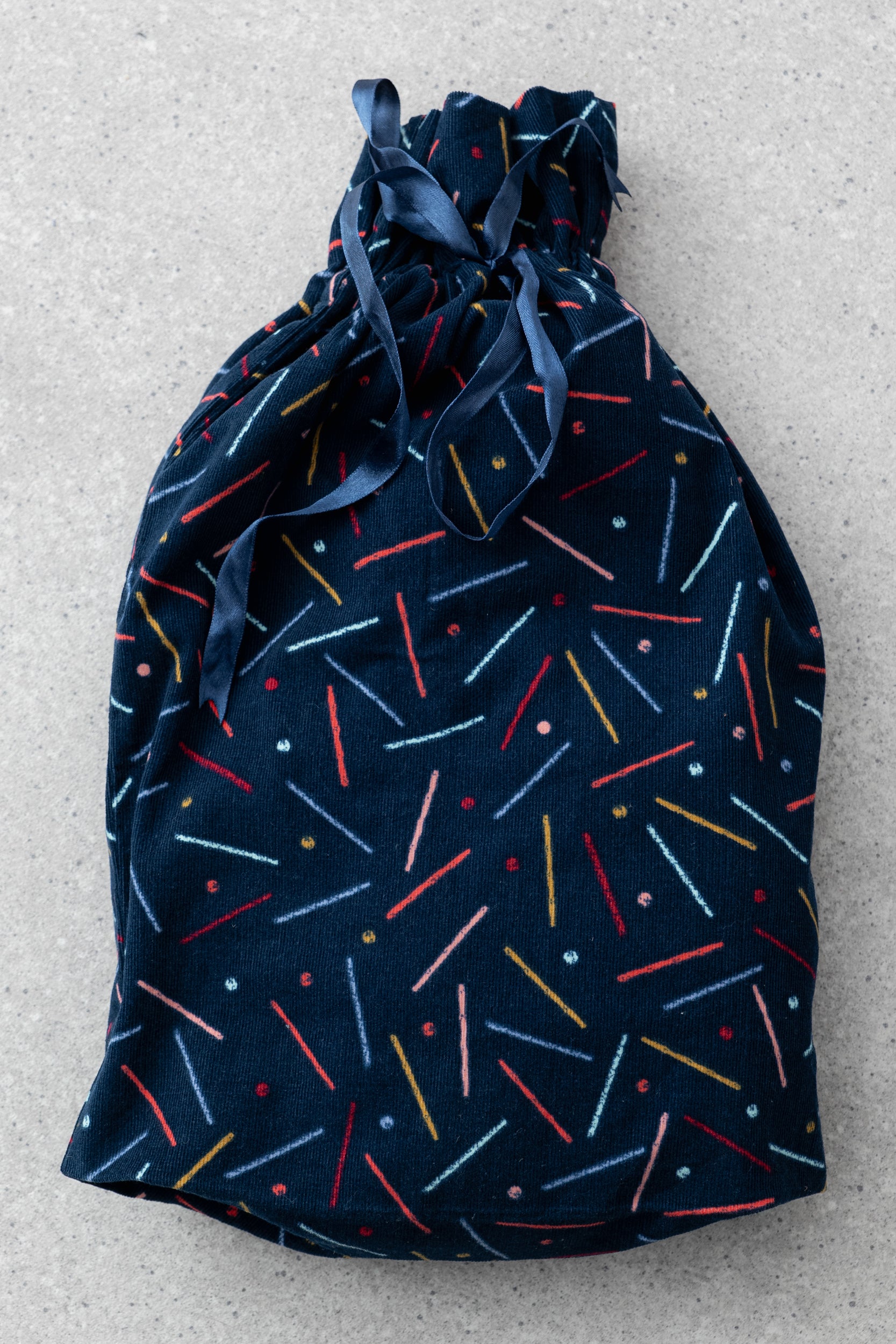 Fabric Gift Bag Crayon Print