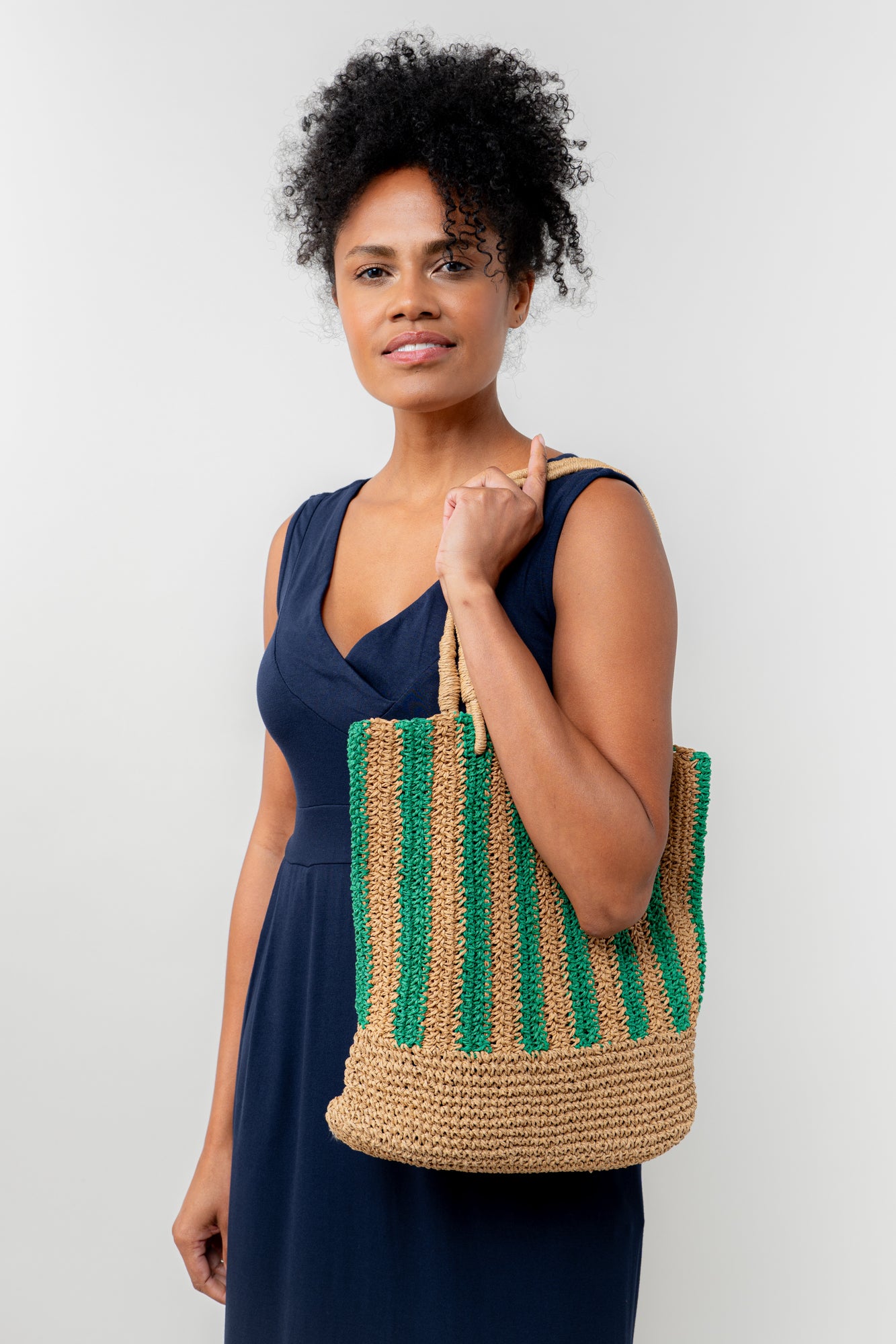 Raffia Shoulder Bag Apple