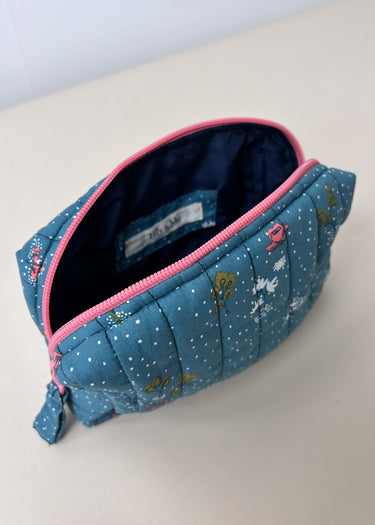 Flower Print Cosmetics Bag