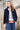 Ash Stretch Cotton Jumbo Cord Jacket Navy | Lily and Me Clothing