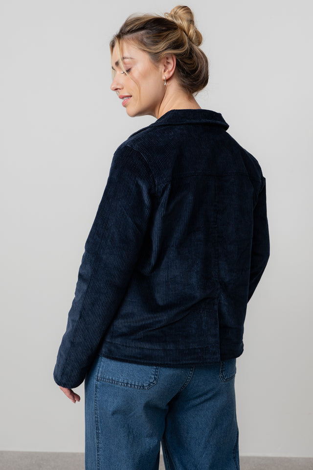 Ash Stretch Cotton Jumbo Cord Jacket Pine Green main image 0