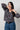 Aspen Jersey Printed V-Neck Chocolate | Lily and Me Clothing
