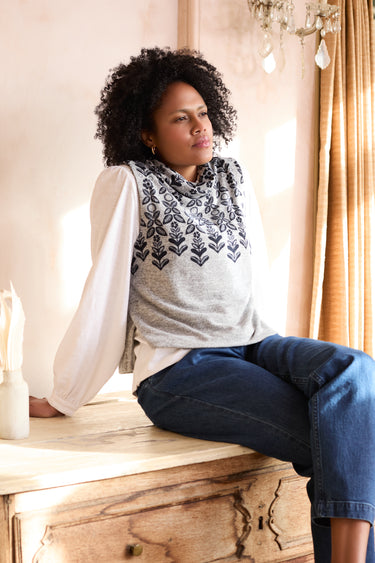 Hawthorn Fair Isle Tank Top Grey