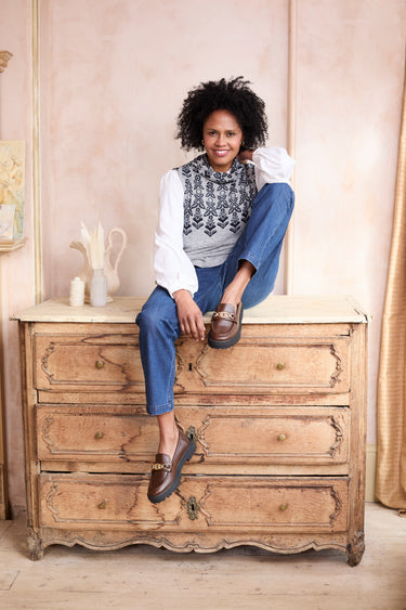 Hawthorn Fair Isle Tank Top Grey