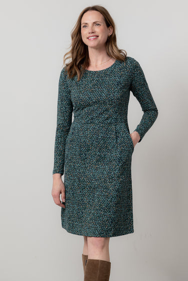 Halmore Long Sleeve Jersey Dress Green