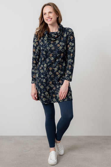 Winkleigh Cowl Neck Tunic Navy