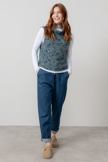 Hawthorn Cowl Neck Tank Top Sea Mist