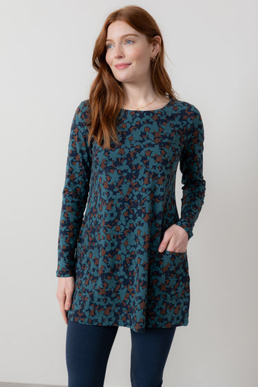 High Tea Cotton Jersey Tunic Navy