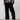Isla Stretch Jumbo Corduroy Cropped Trousers Black | Lily and Me Clothing
