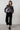 Isla Stretch Jumbo Cord Cropped Trousers Black