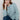 Emily Organic Cotton Check Keyhole Blouse Ice Blue | Lily and Me Clothing