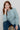 Emily Organic Cotton Check Keyhole Blouse Ice Blue | Lily and Me Clothing