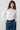 Emily Organic Cotton Check Keyhole Blouse White