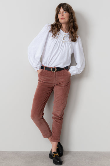 Luna Organic Cotton Blouse White