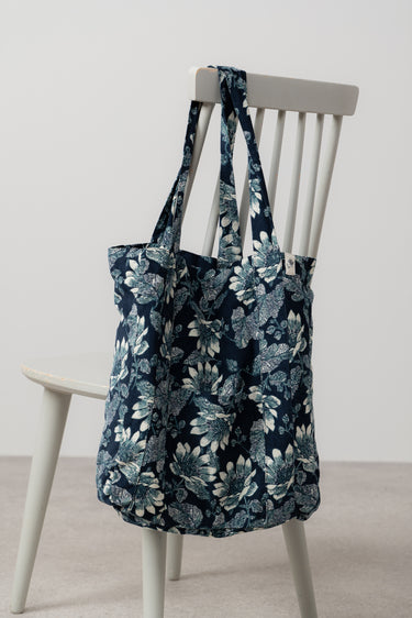 Jumbo Cord Tote Bag Navy
