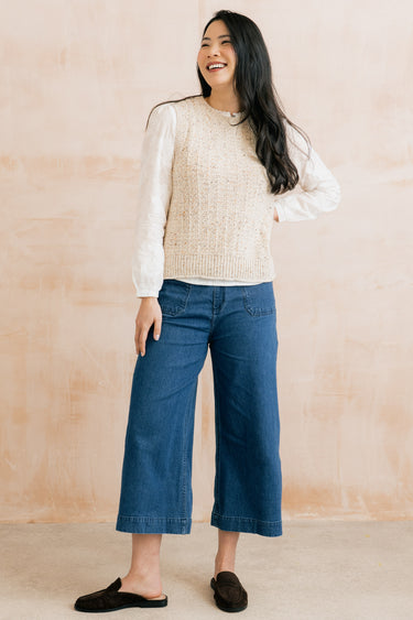 Eva Cotton Knit Tank Top Ecru