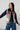 Elspeth Cable Knit High Neck Jumper Navy | Lily and Me Clothing