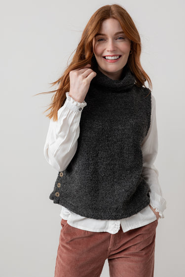 Bramble Boucle Knit Tank Charcoal