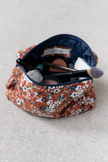 Connie Print Cosmetics Bag Ginger