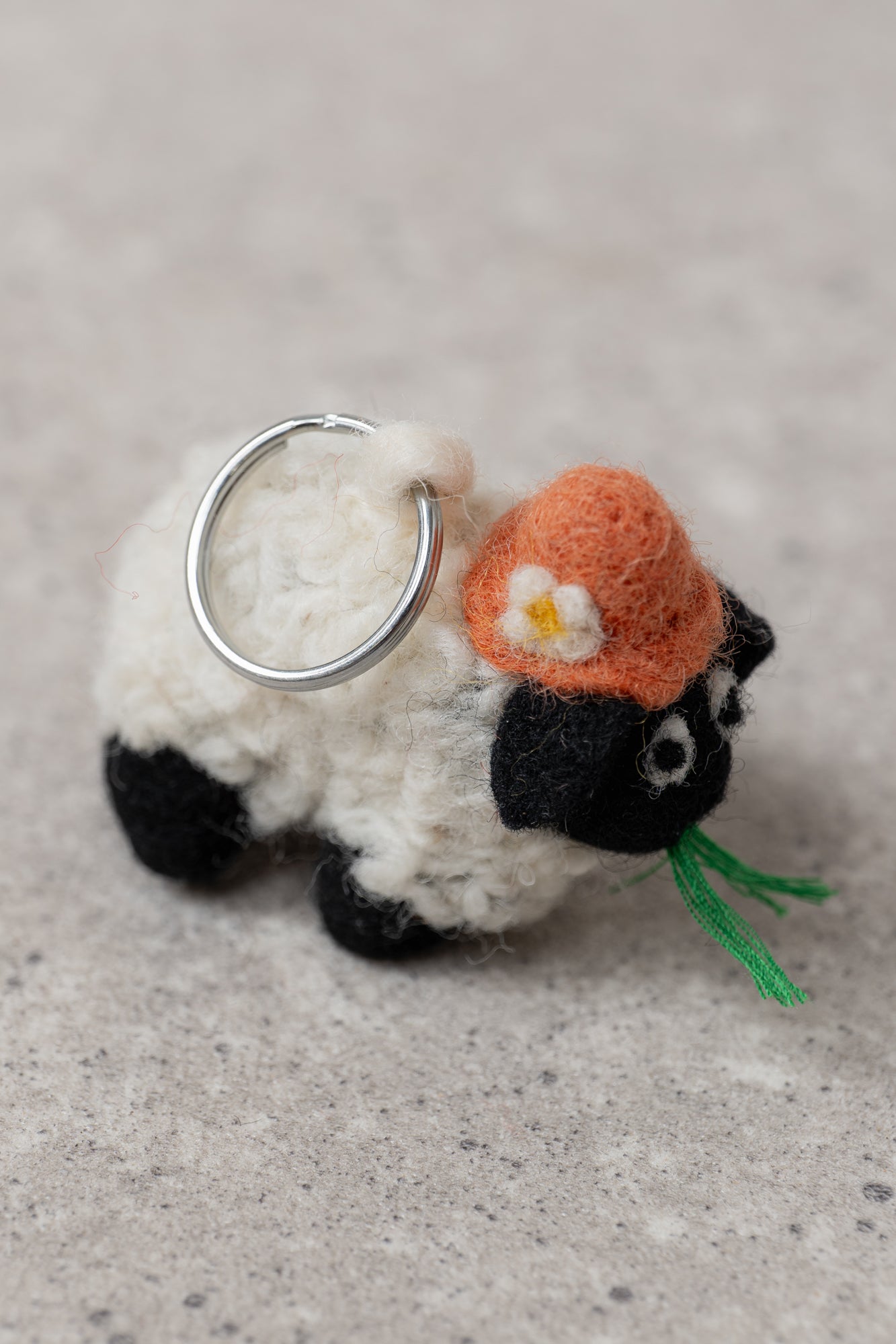 Saffy Sheep Felt Keyring