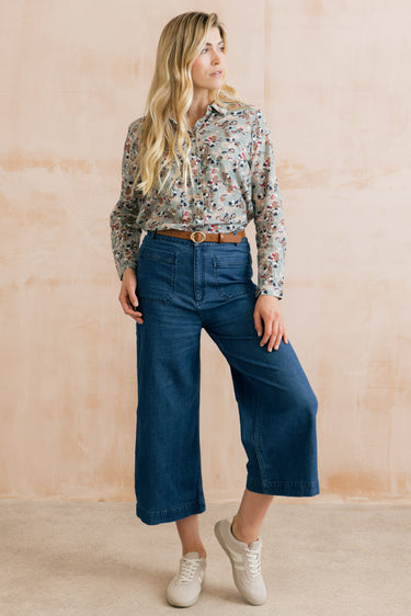 Patsy Organic Ditsy Shirt Ocean
