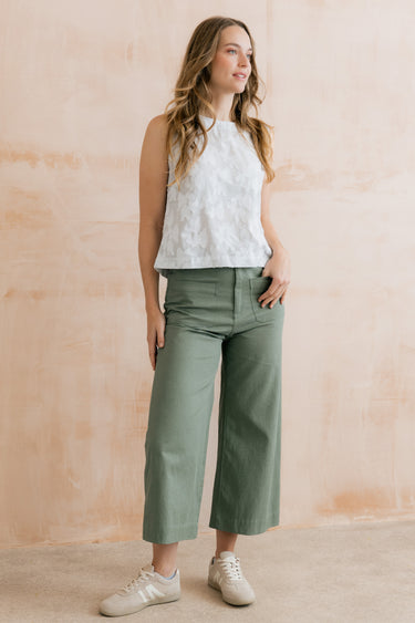 Cora Cotton Jacquard Shell Vest Laurel Stripe