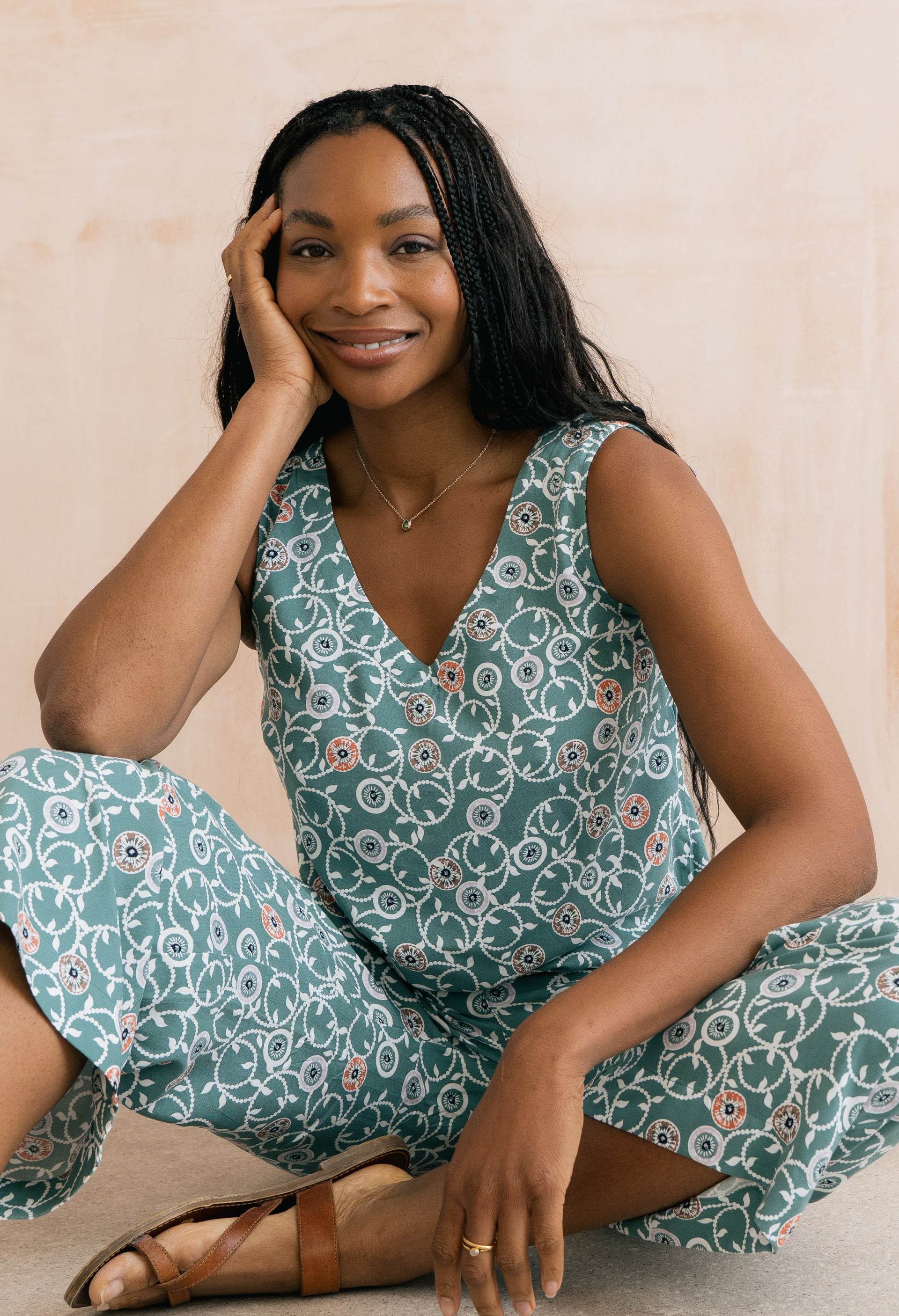 Sea Breeze Print Vest Ocean