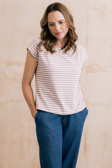 Tidal Soft Pink Stripe T-Shirt