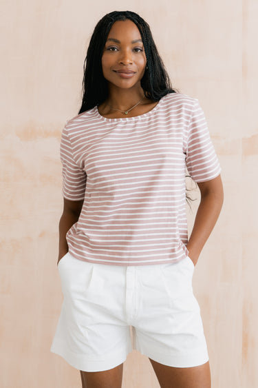 Kite Boxy Stripe T-Shirt Soft Pink