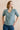 Meadow Blossom Organic Cotton Jersey Blouse Ocean