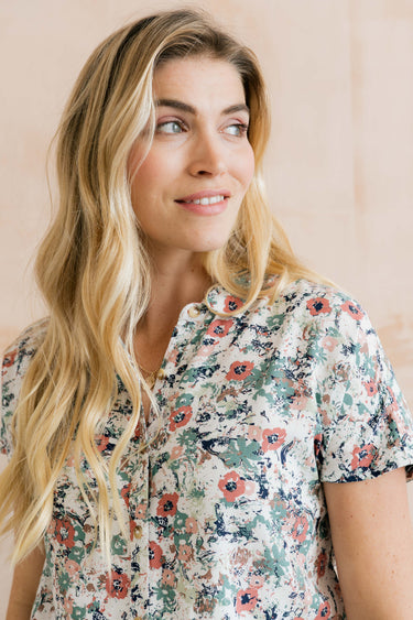 Saltgrass Printed Shirt Ecru