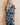 Carnival Linen Blend Printed Dress Navy