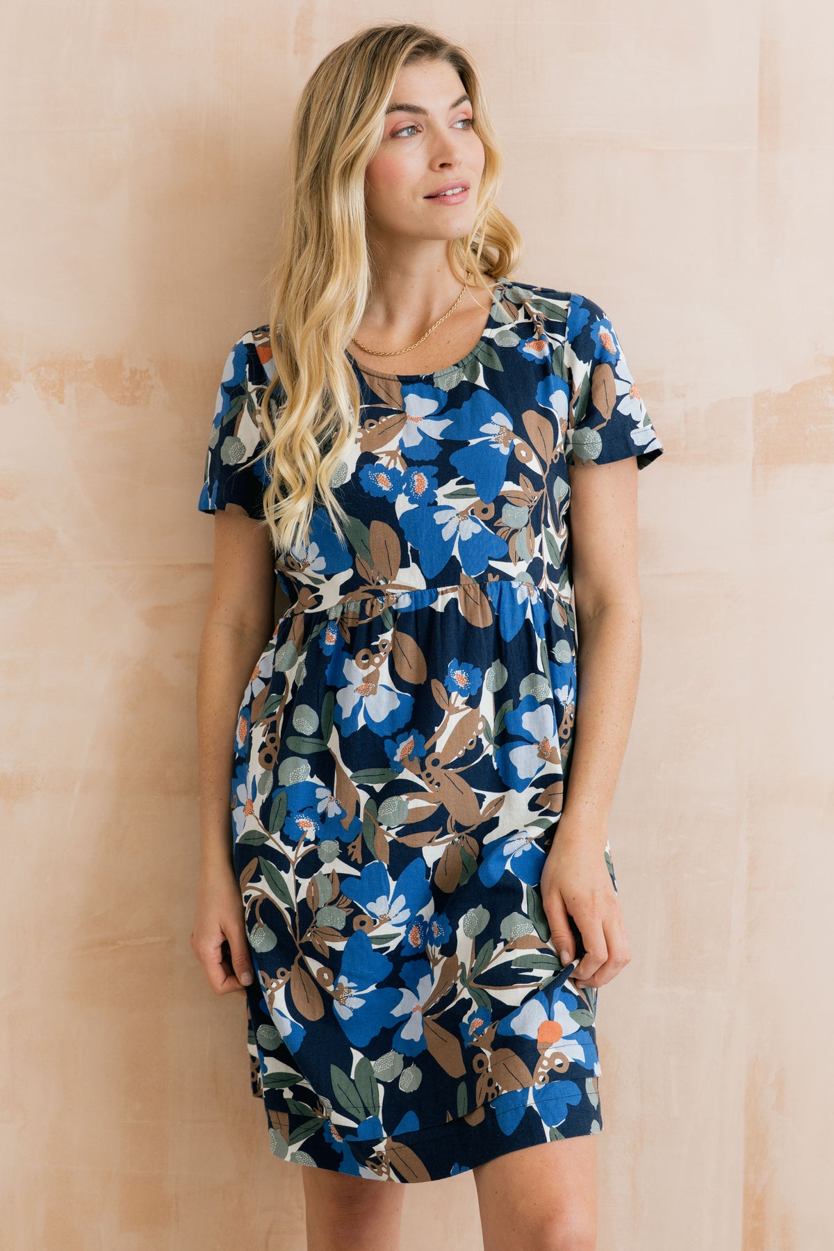 Carnival Linen Blend Printed Dress