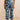 Greta Ceres Print Cropped Trousers Navy