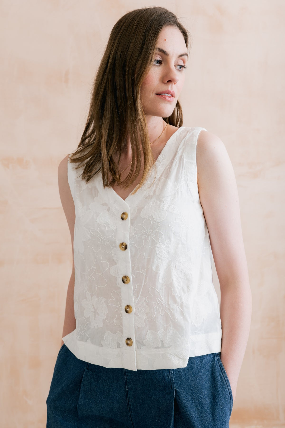 Allium Two Way Button Through Vest