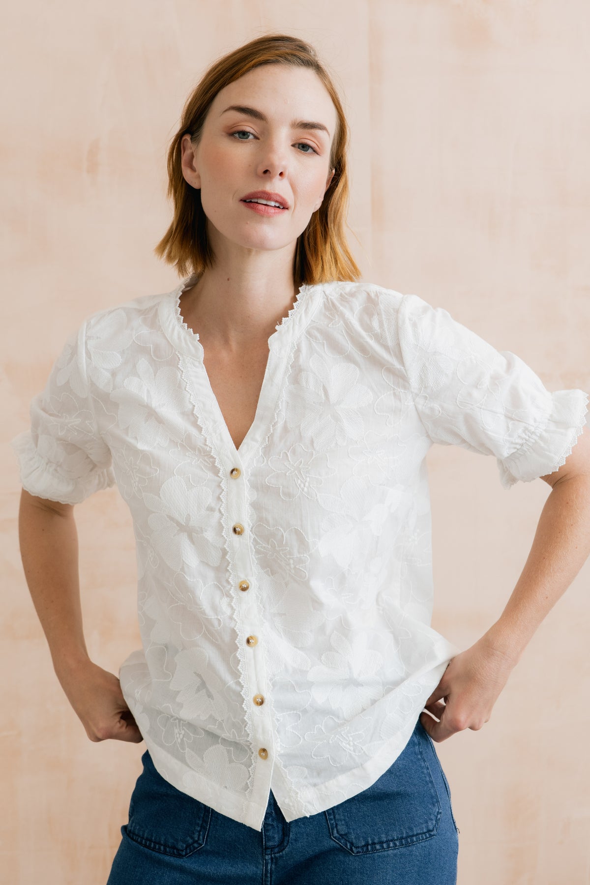 Pintail Embroidered Cotton Blouse
