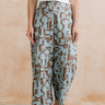 Greta Highline Print Cropped Trousers Mocha