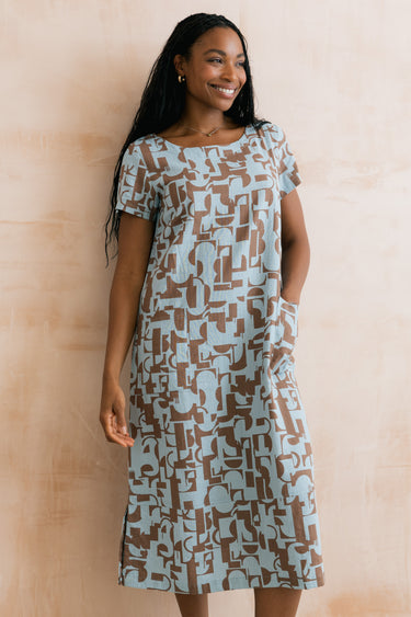 Summer Breeze Linen Blend Dress Highline Mocha