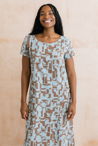 Summer Breeze Linen Blend Dress Highline Mocha