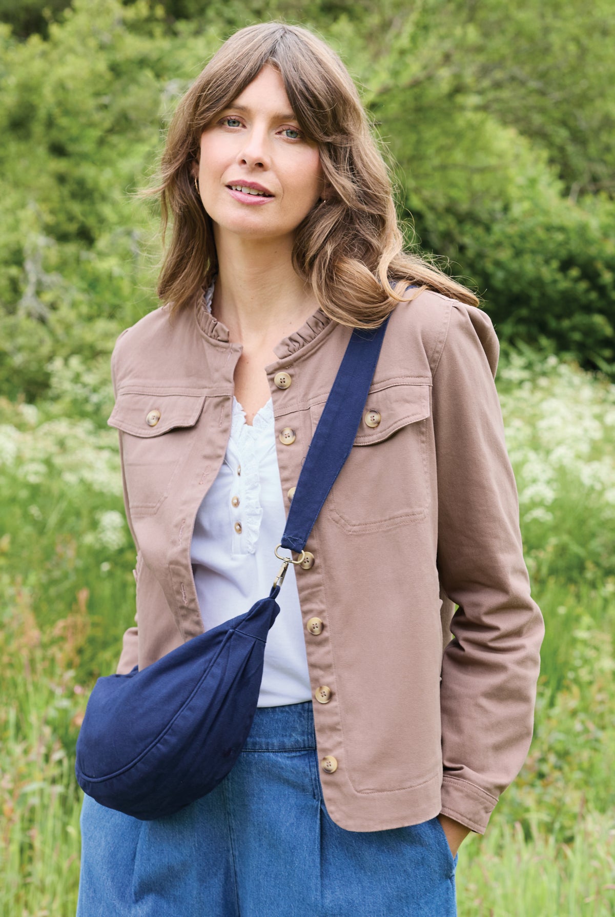 Seren Stretch Cotton Twill Jacket Mocha